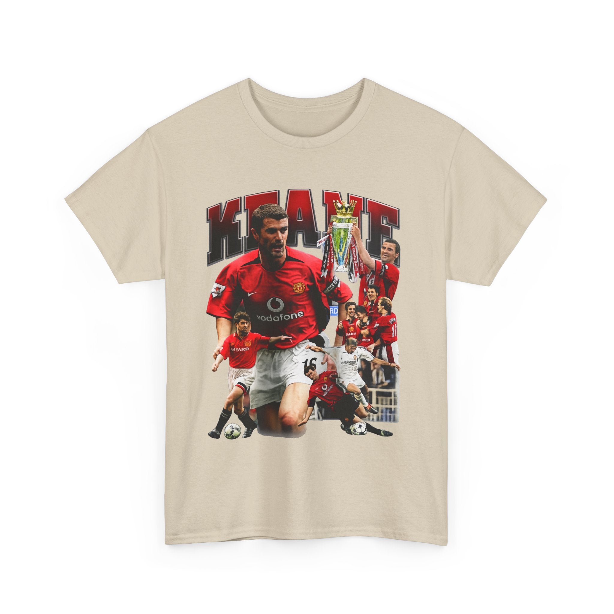 Roy Keane Football Legens Collage Tee — Retro Man United Tribute Shirt