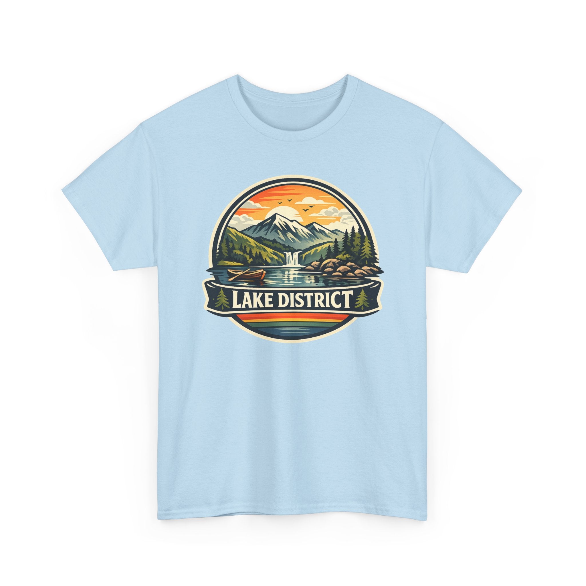 Lake District Graphic Tee — Scenic Mountain & Lake Camping Shirt