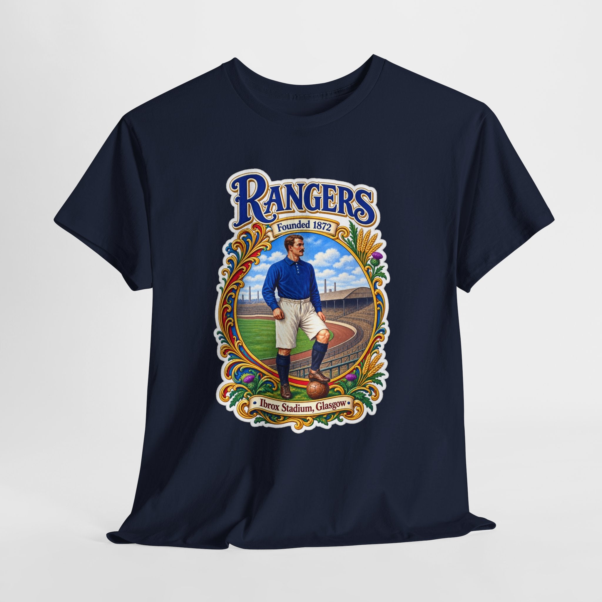 Rangers Retro Player Field Graphic Cotton T-Shirt