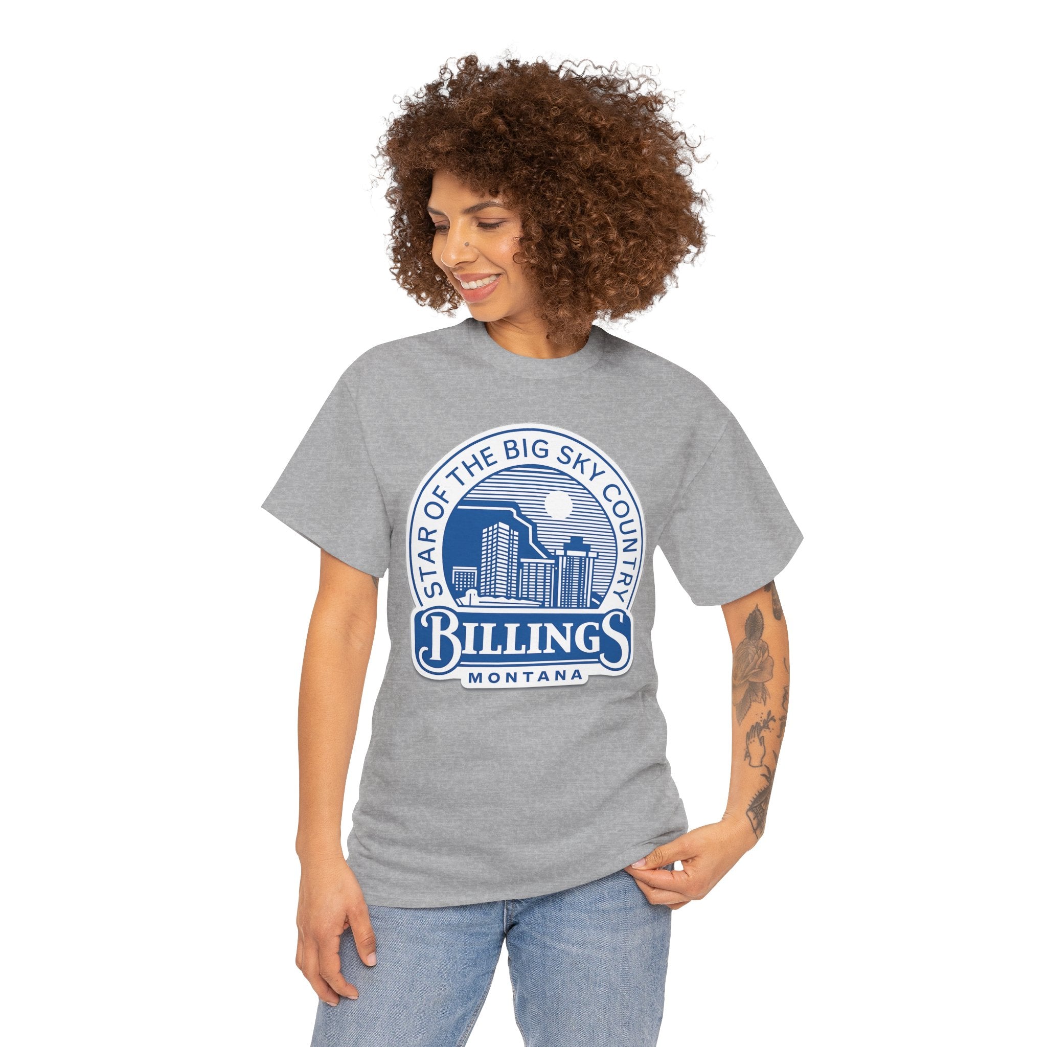 Billings Montana Tee — "Star of the Big Sky Country" Retro City Skyline T-Shirt