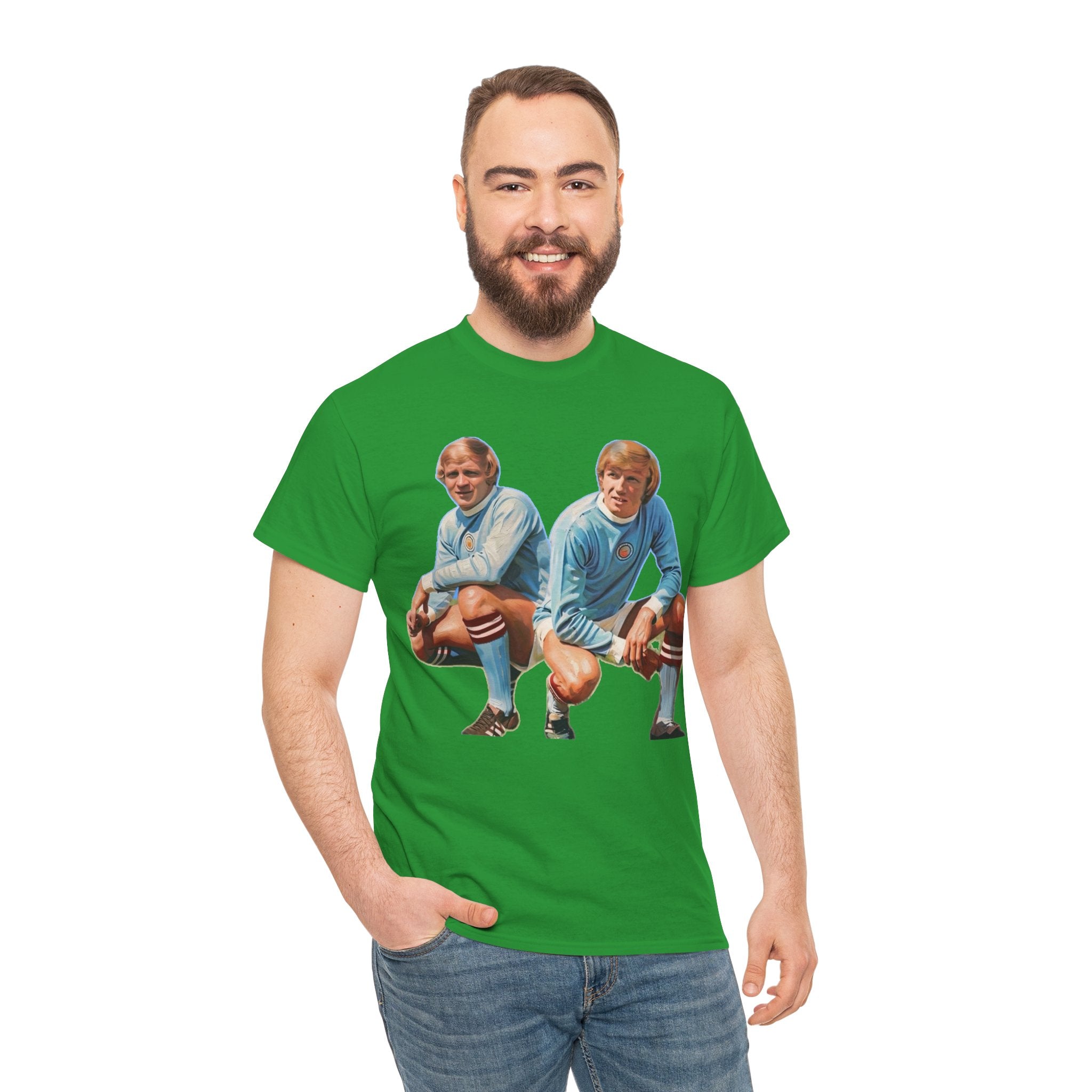 Franny Lee and Colin Bell Manchester City Retro Soccer Players T‑Shirt — Vintage Football Graphic Tee