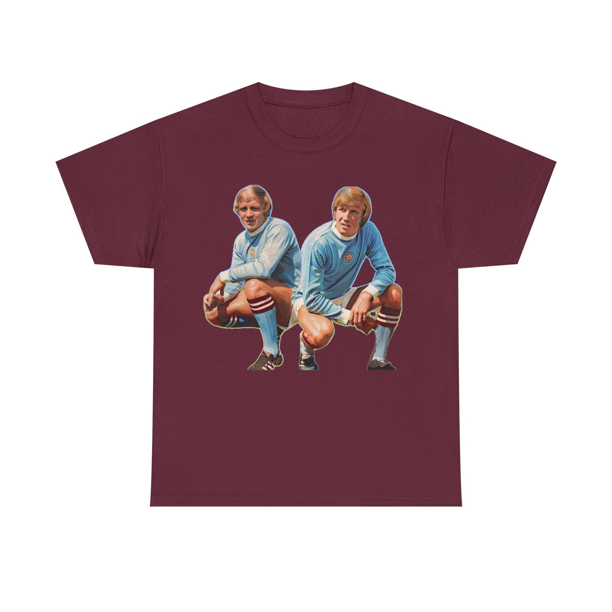 Franny Lee and Colin Bell Manchester City Retro Soccer Players T‑Shirt — Vintage Football Graphic Tee