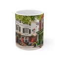 Richmond Ted Lasso English Pub Street Scene Mug — Ceramic Coffee Cup (11oz & 15oz)