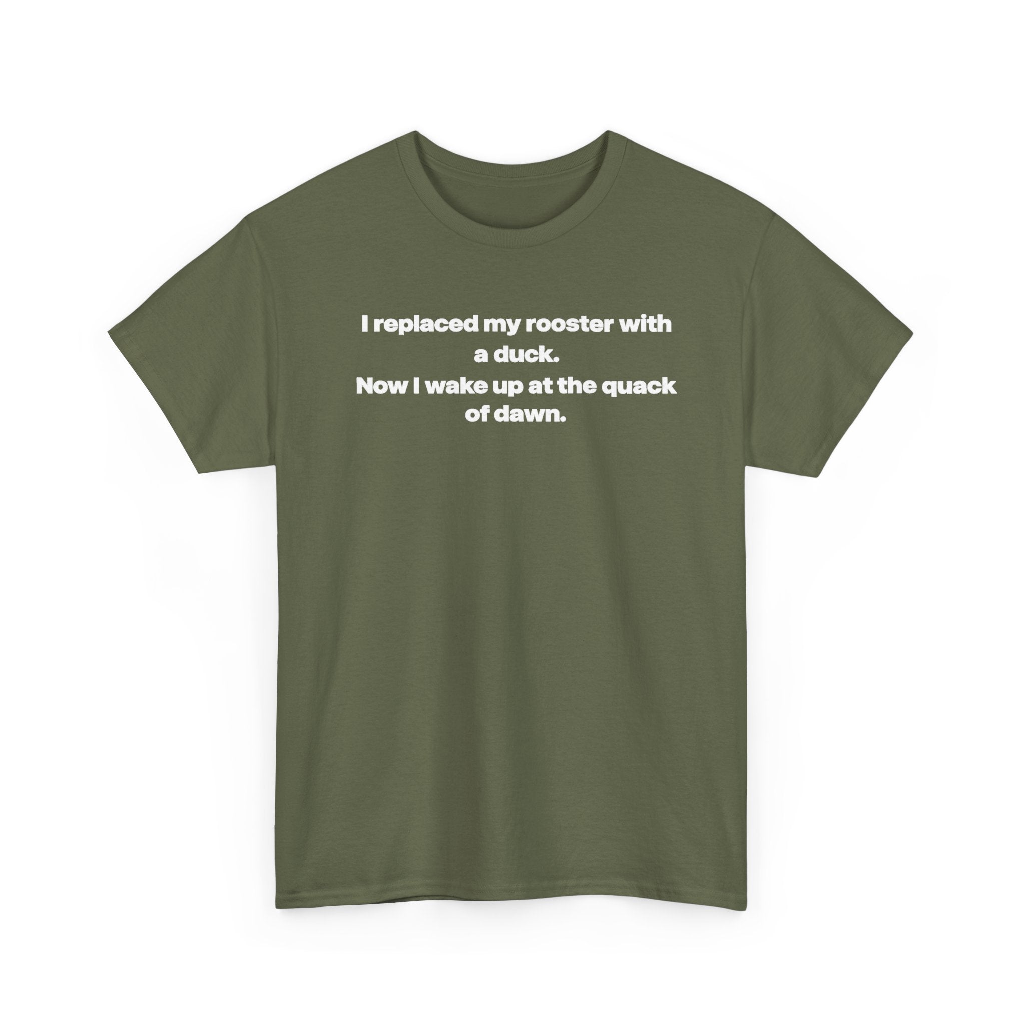 I replaced my rooster with a duck unisex's heavy weight cotton T-Shirt