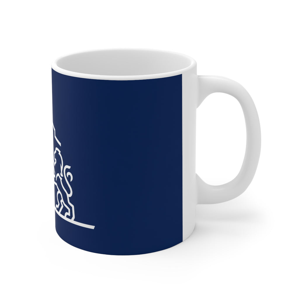 Navy Gibraltar Crest Ceramic Mug – Lion & Union Jack Coffee Cup (11oz/15oz)