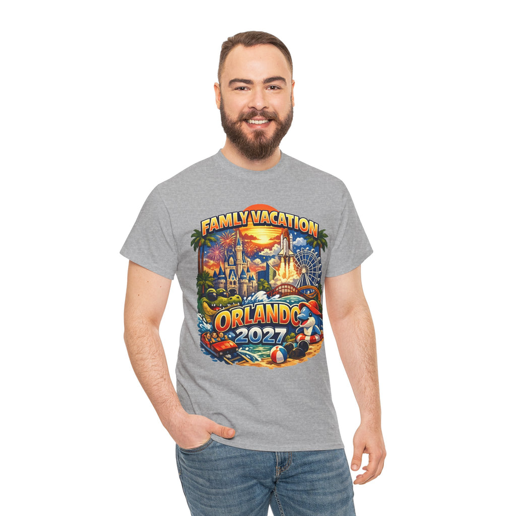 Family Vacation Orlando 2027 T-Shirt — Vintage Theme Park Souvenir Tee