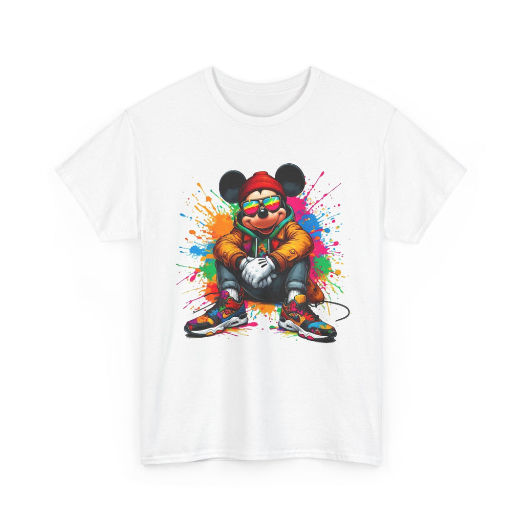 Mickey Mouse Streetwear Graphic Tee — Colorful Hip-Hop Mouse Design