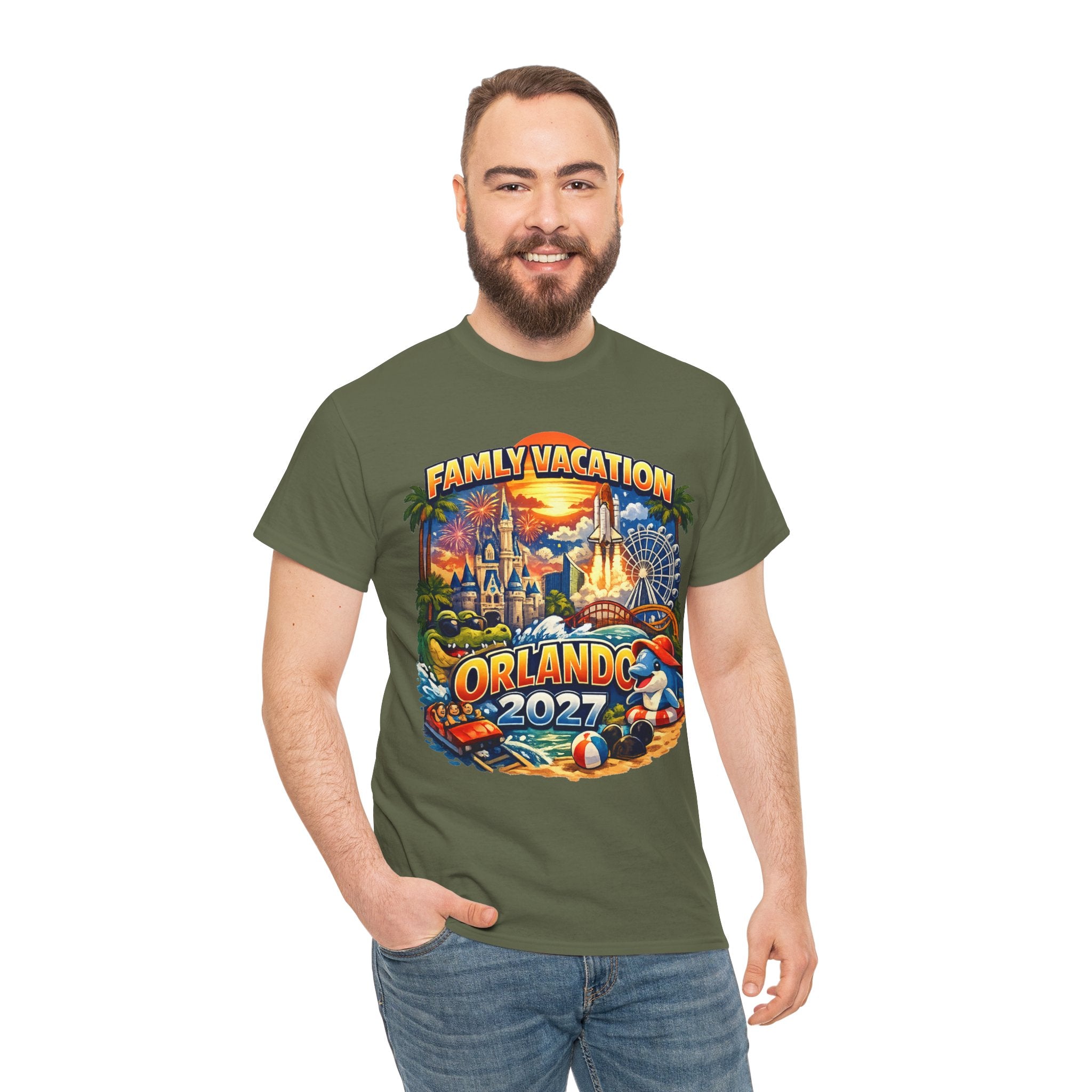 Family Vacation Orlando 2027 T-Shirt — Vintage Theme Park Souvenir Tee