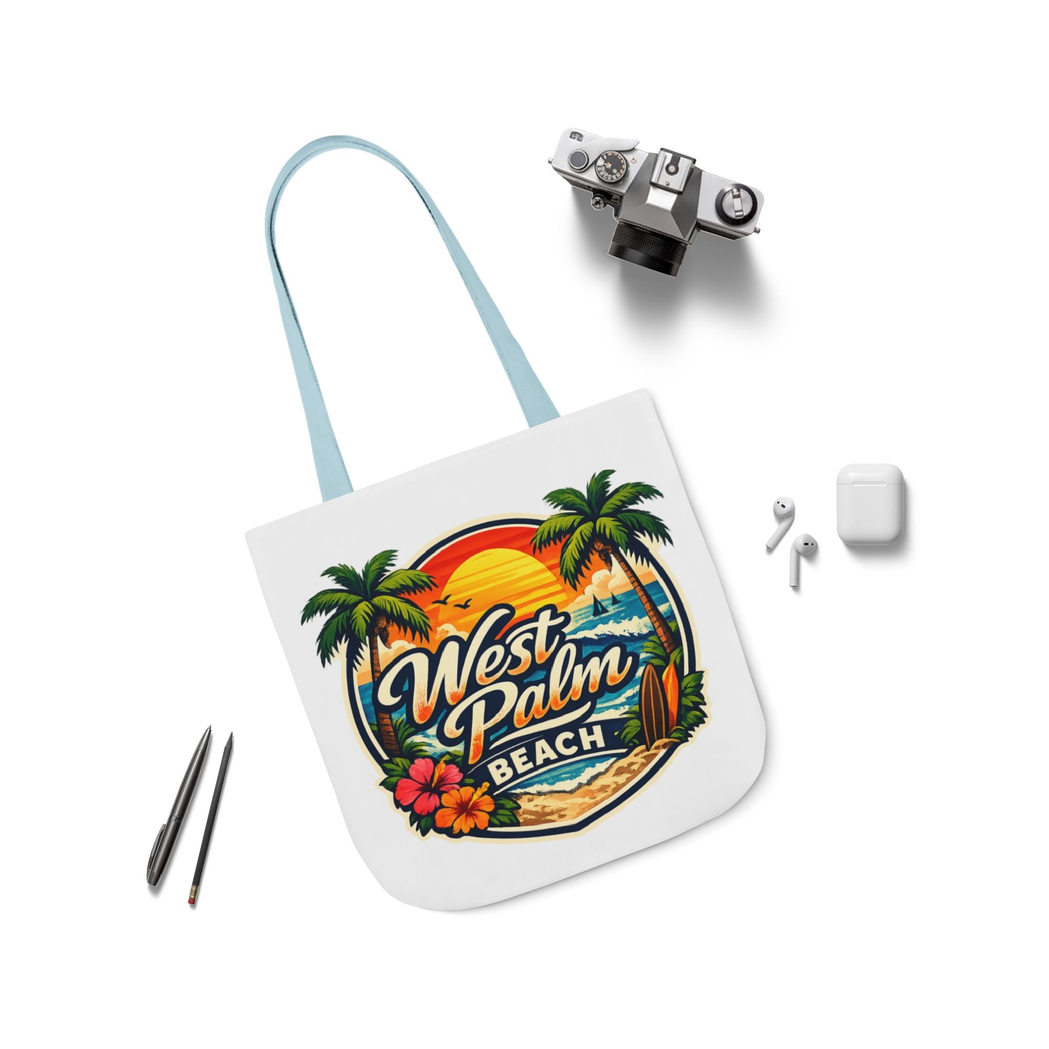 West Palm Beach Vintage Sunset Tote