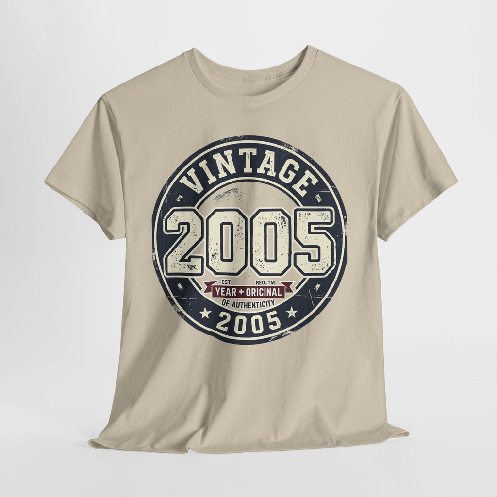 Vintage 2005 T-Shirt — Retro Birth Year Graphic Tee