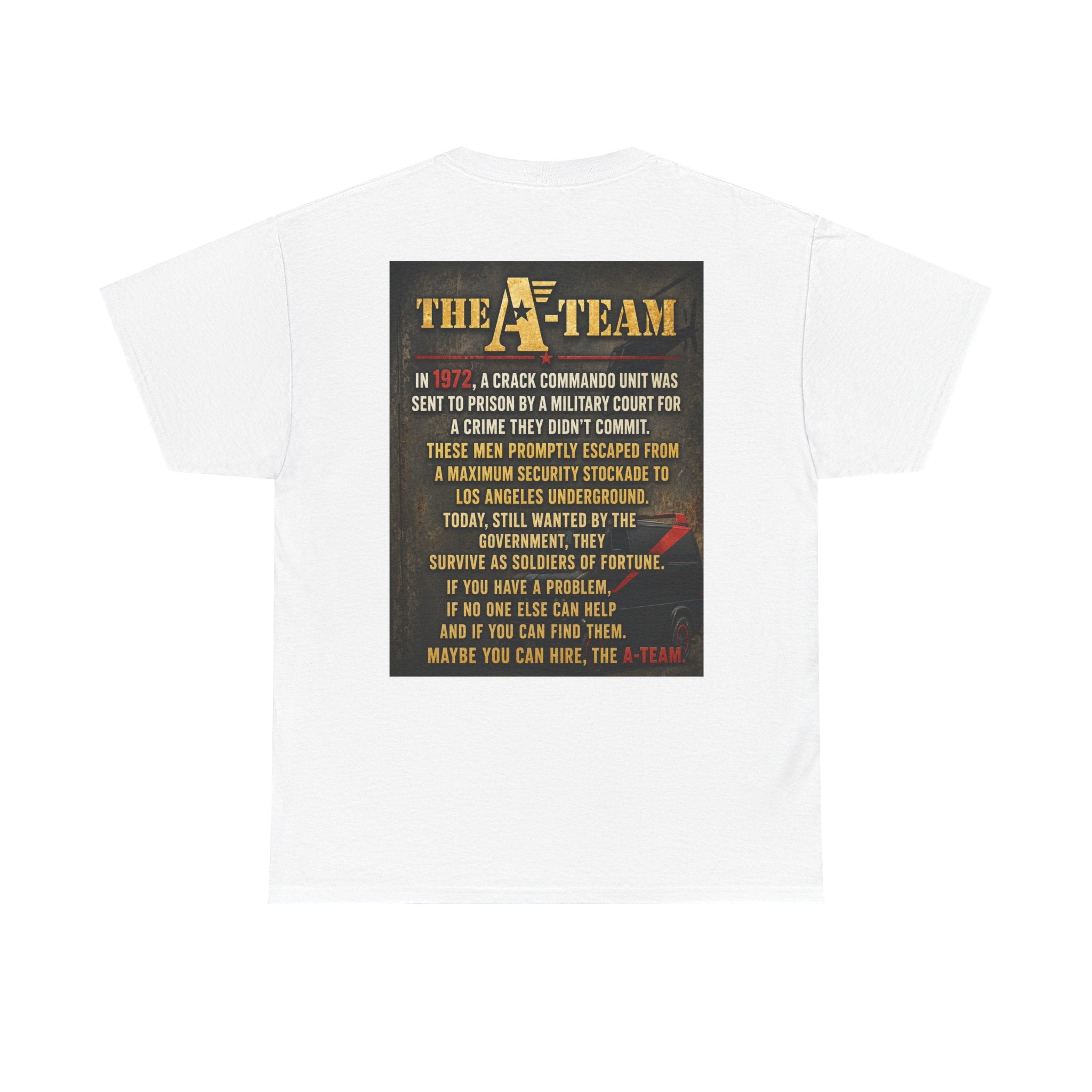 A-Team Graphic Tee — Retro TV Series Logo & Character Poster T-Shirt