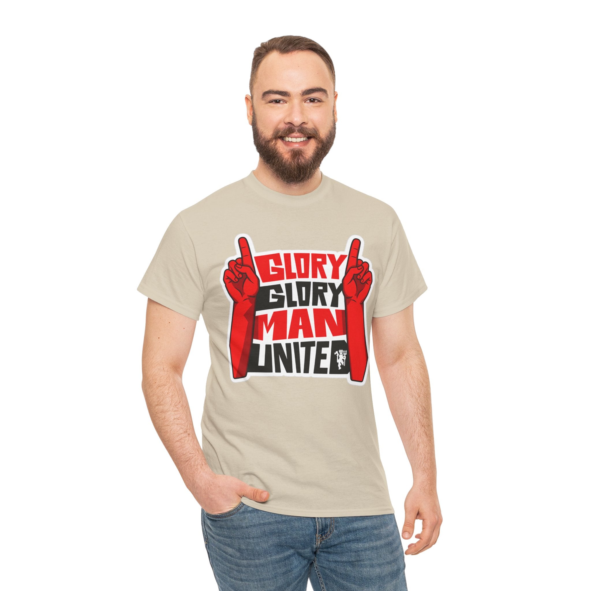 Glory Glory Man United T-Shirt — Retro Red Football Fan Tee
