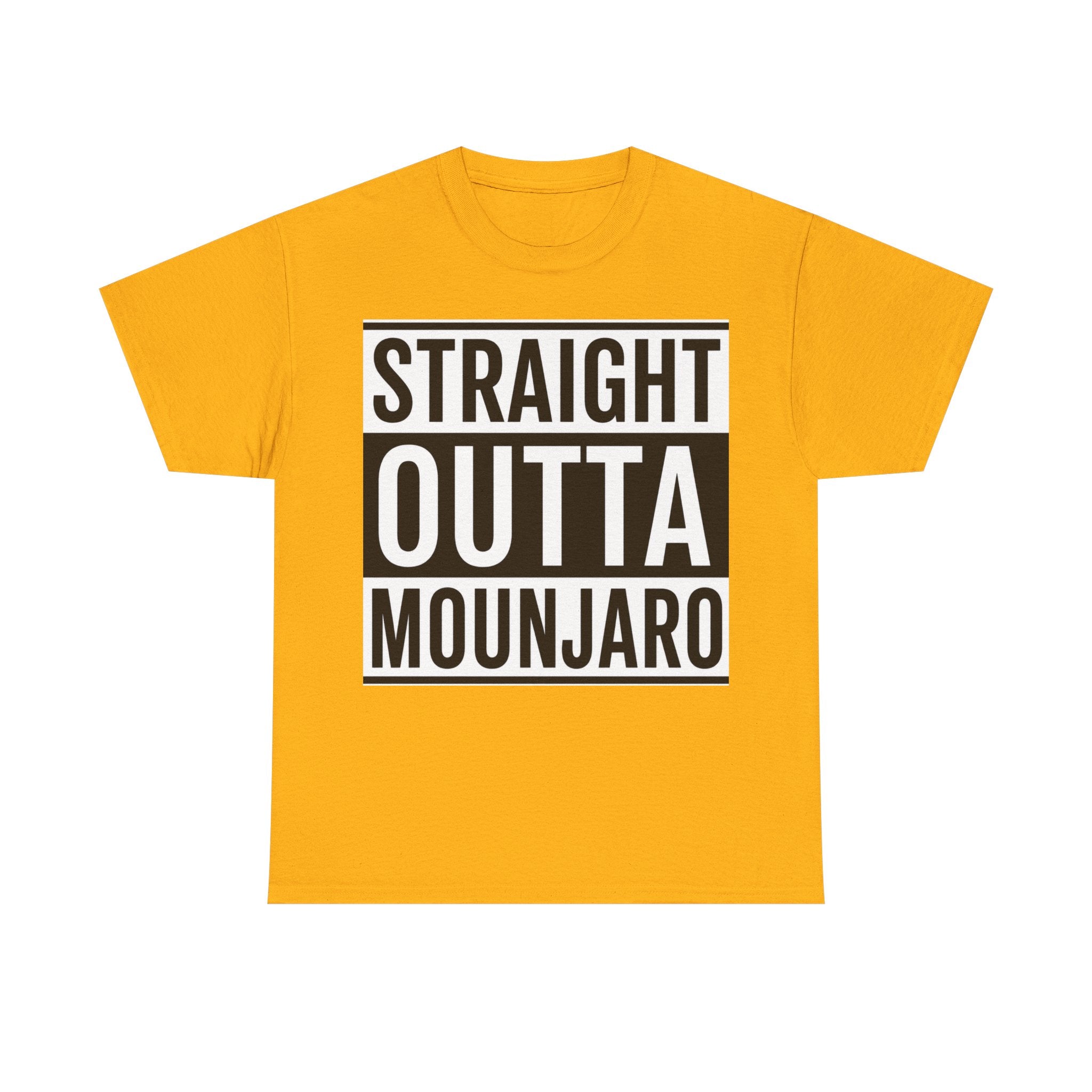 T-Shirt — "Straight Outta Mounjaro" Bold Typography Tee