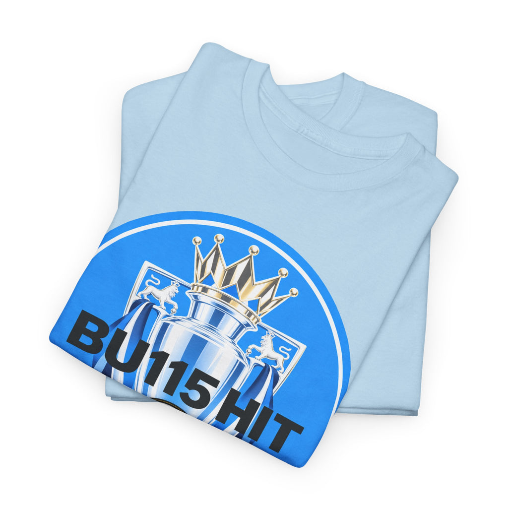 Manchester City Anti Premier League Charges Cotton T-Shirt — 'BU11SH1T' Blue Crown Football Shirt