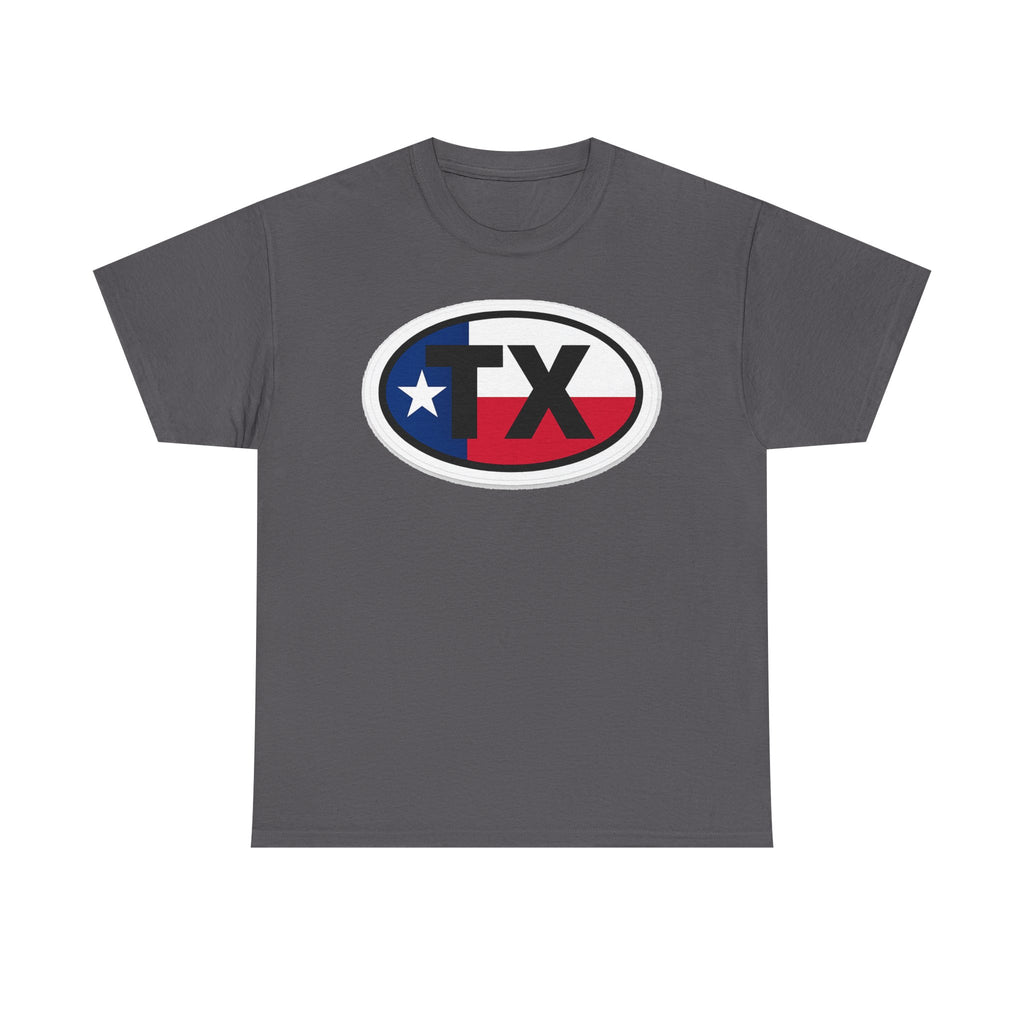 Texas Flag TX Oval T-Shirt — Patriotic Lone Star Tee