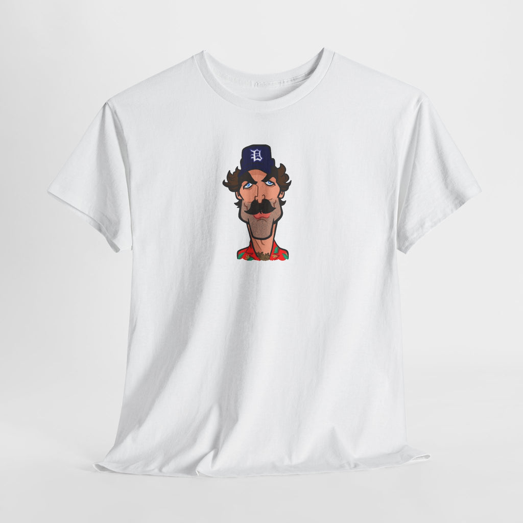 Magnum PI Retro Caricature T-Shirt — Retro Mustache Hat Portrait Tee