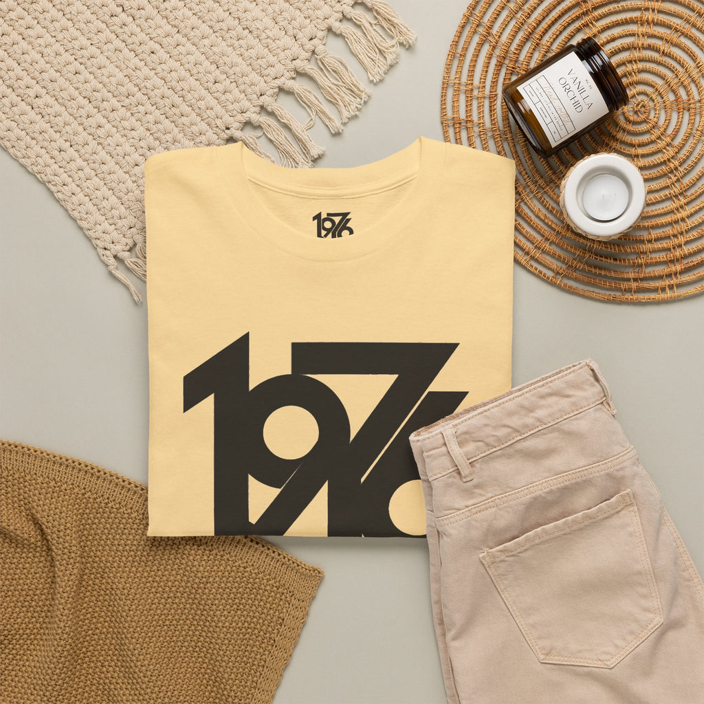 1976 Collection Logo Cotton T-Shirt — Vintage Year Graphic Tee