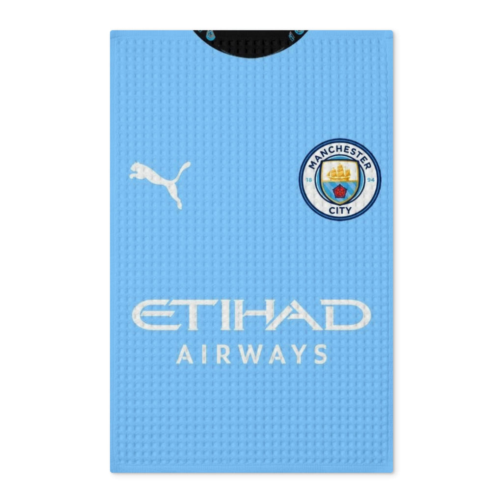 Manchester City Football Tea Towel — Etihad Airways Jersey Design