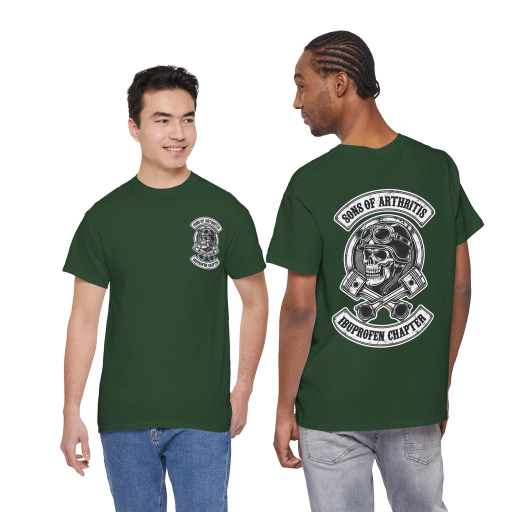 Sons of Arthritis Tee — Humorous Biker Skull "Ibuprofen Chapter" T-Shirt