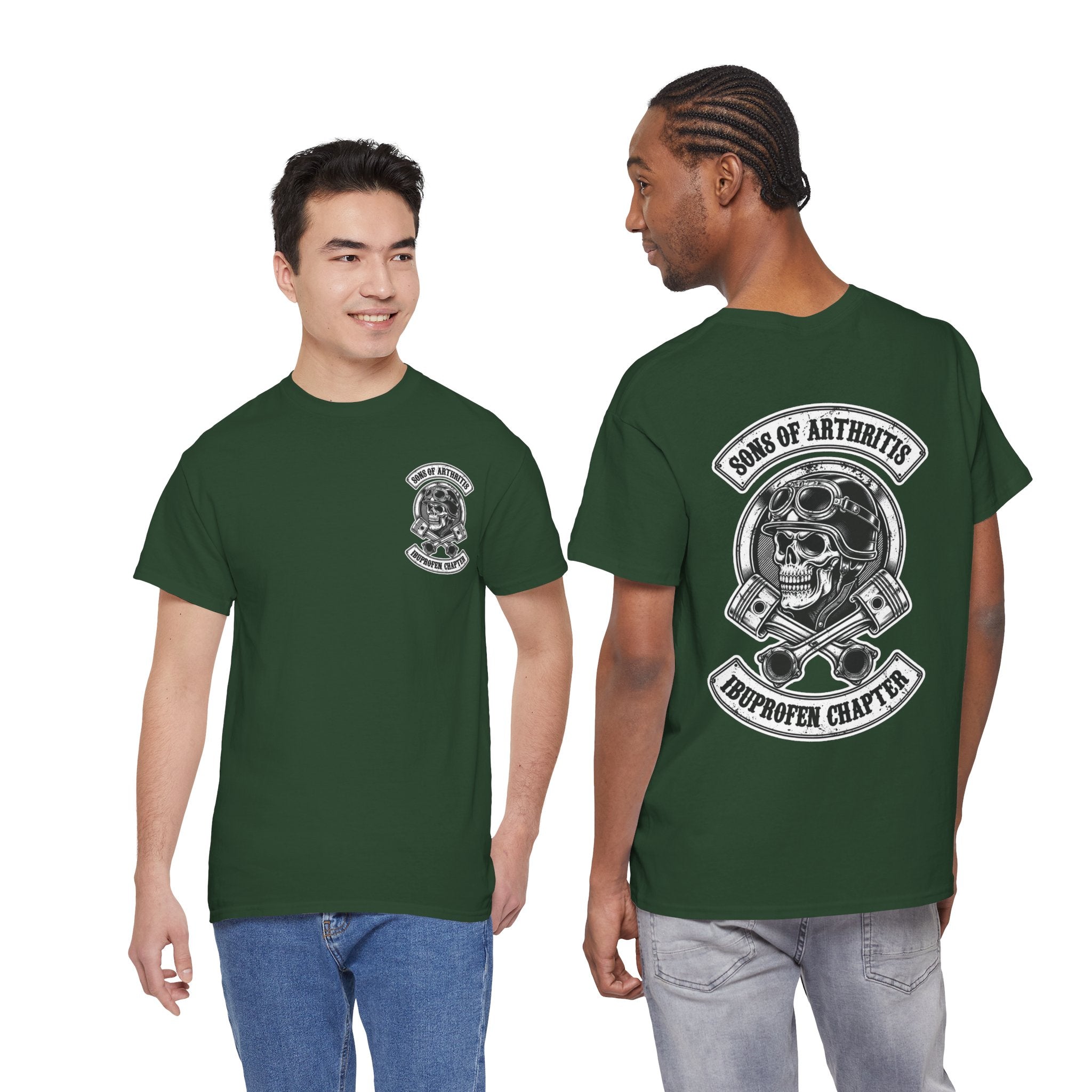Sons of Arthritis Tee — Humorous Biker Skull "Ibuprofen Chapter" T-Shirt