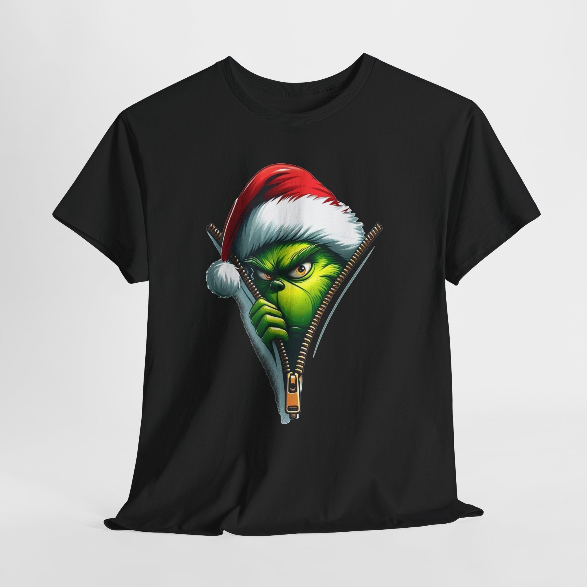 Grinch Santa Tee — Peeking Grinch Christmas T-Shirt