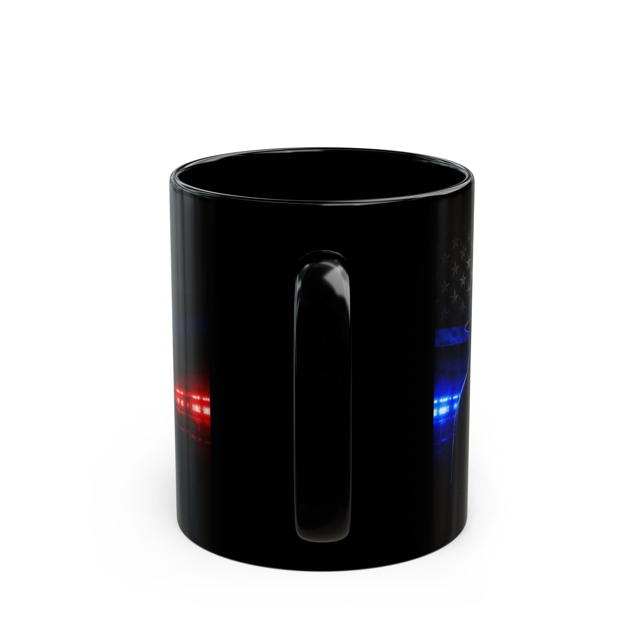 Police Trooper Mug — "Trooper Steve: Integrity in Action" Black Coffee Cup (11oz/15oz)