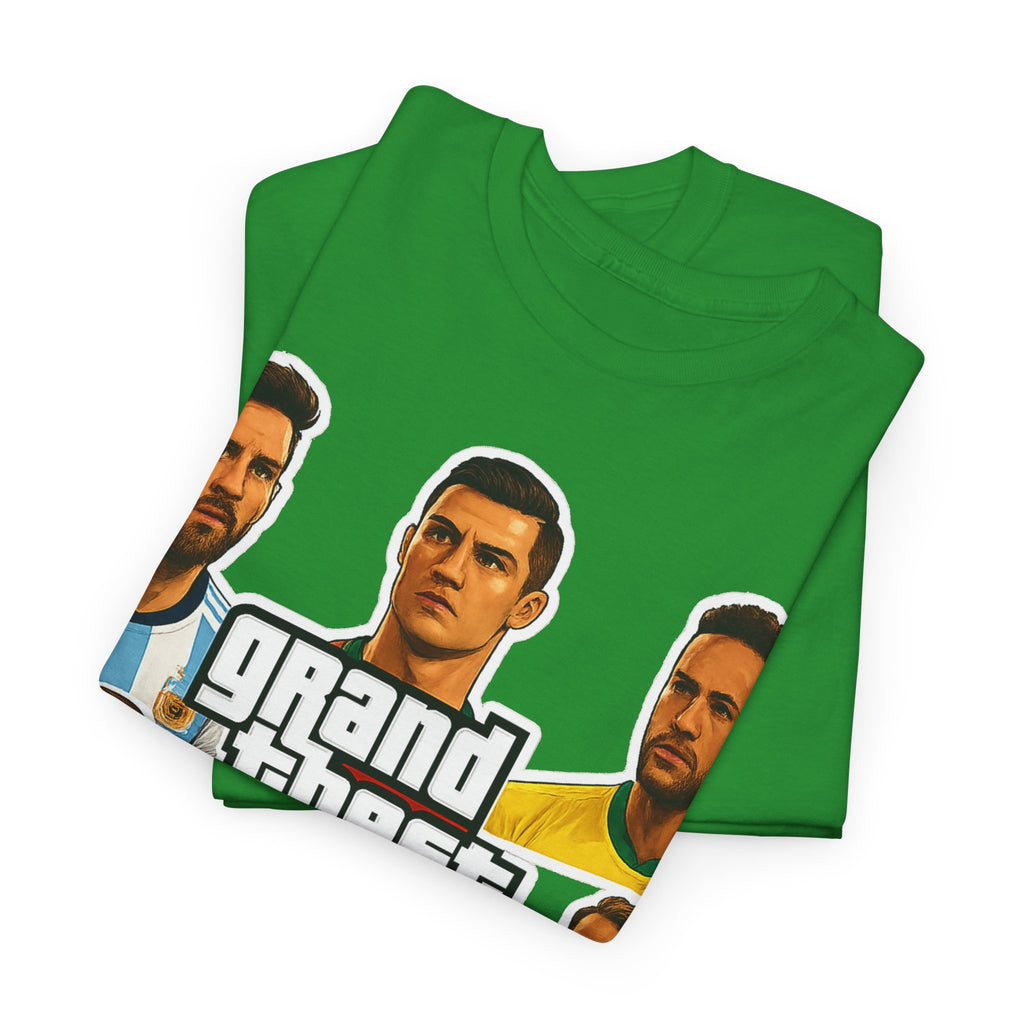 Graphic Tee — 'Grand Theft Auto V Football' Soccer Players Collage Shirt