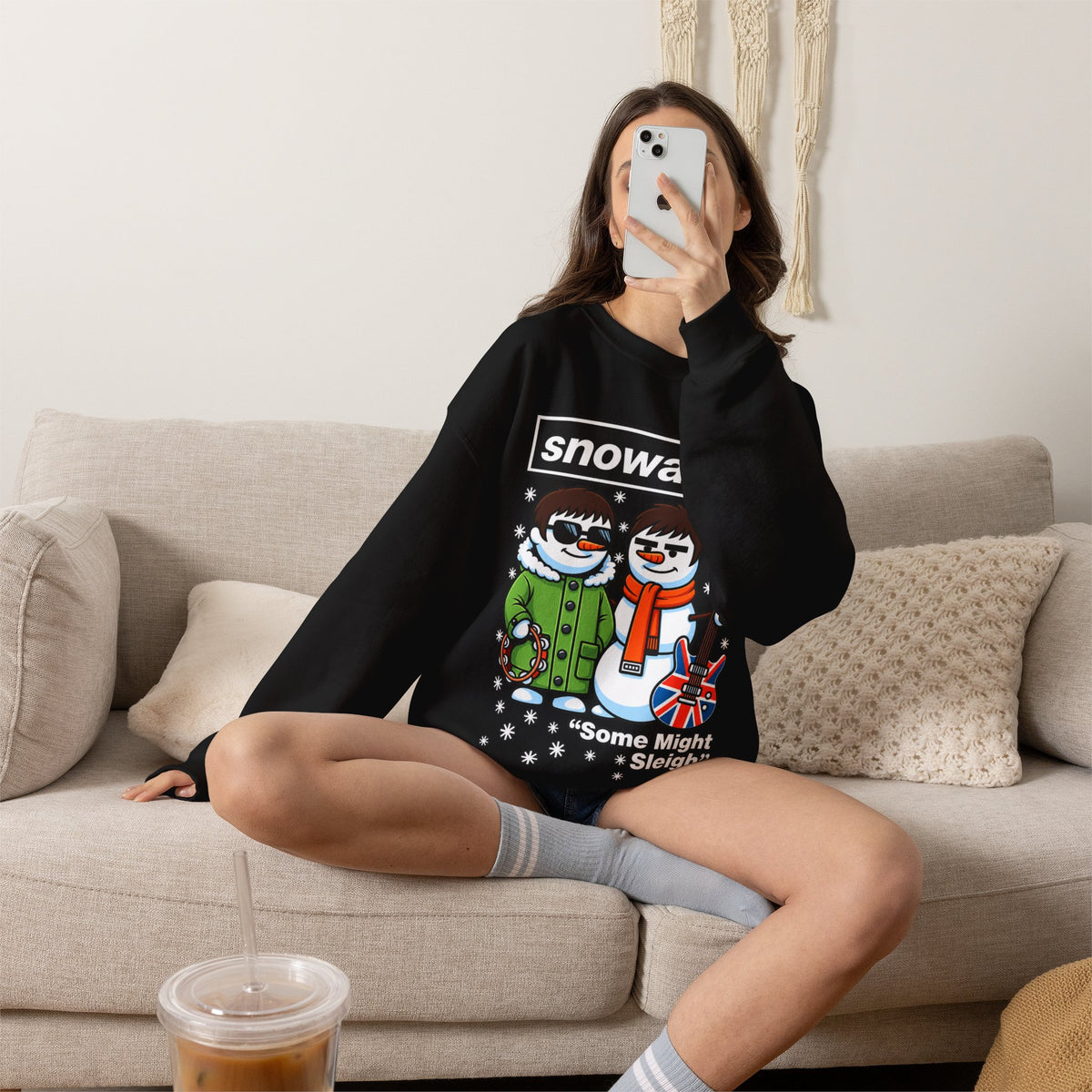 Snowasis "Some Might Sleigh" #Oasis Inspired Crewneck Sweatshirt