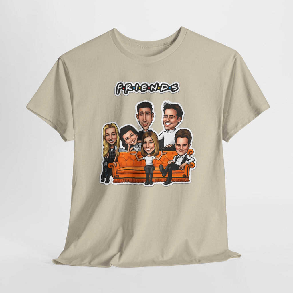Friends TV Show Cartoon Cast T-Shirt — Iconic Couch Graphic Tee
