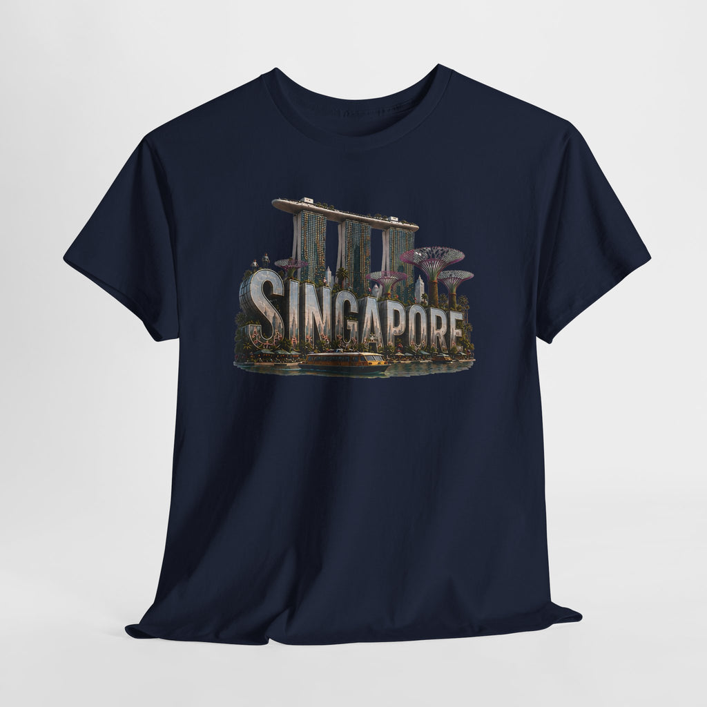 Singapore Skyline T-Shirt — Marina Bay Sands & Supertree Graphic Tee