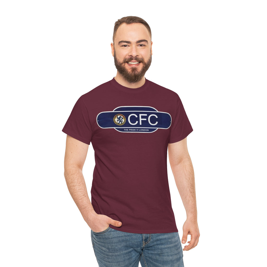Chelsea Railway Sign Crest Logo T‑Shirt — Retro Football Badge Tee