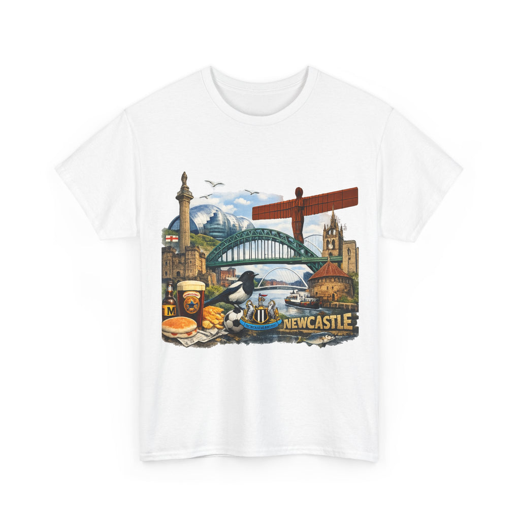Newcastle Upon Tyne Landmark Tee — Vintage Cityscape T-Shirt