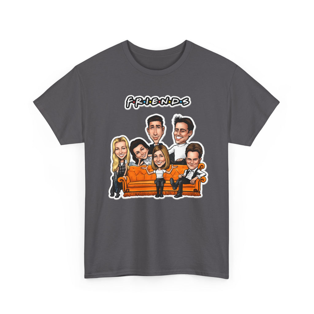 Friends TV Show Cartoon Cast T-Shirt — Iconic Couch Graphic Tee
