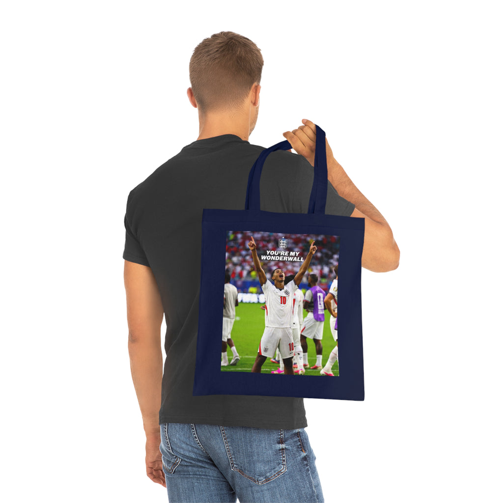 Jude Bellingham England Celebration Cotton Tote — "You're My Wonderwall" Stadium Photo Bag