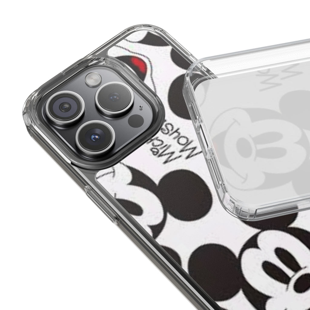 Mickey Mouse Clear Phone Case – Retro Cartoon Pattern Clear Case