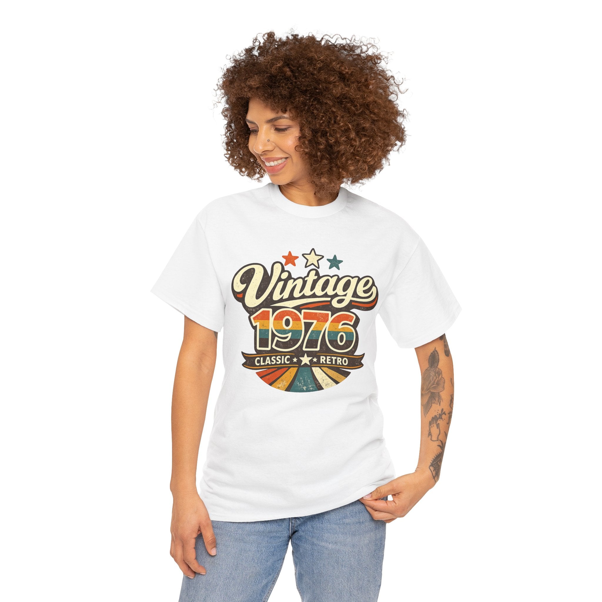 Vintage 1976 Retro Graphic Tee — Classic Birthday or Anniversary Gift