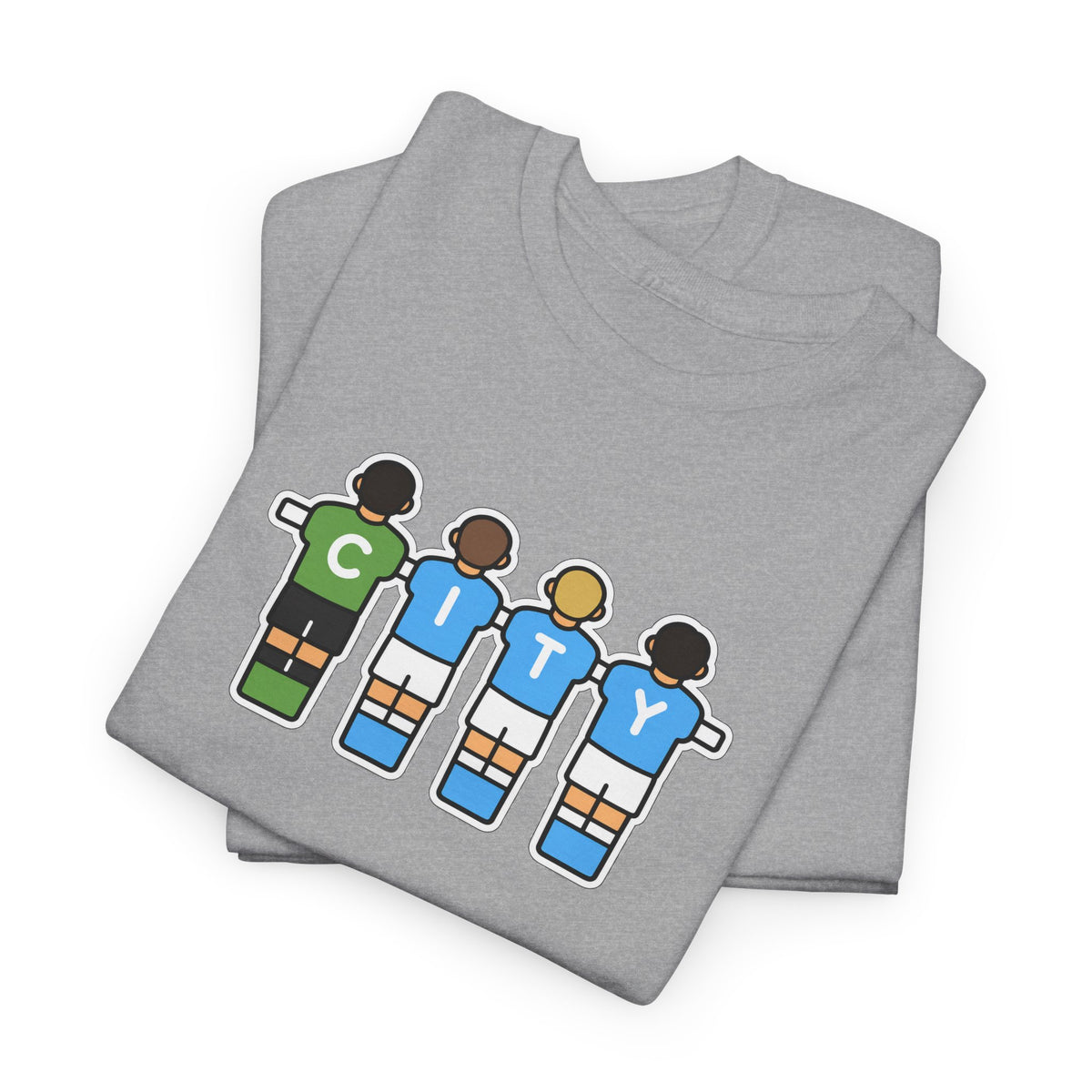 City Soccer Team Tee — Retro Foosball Players Graphic T-Shirt