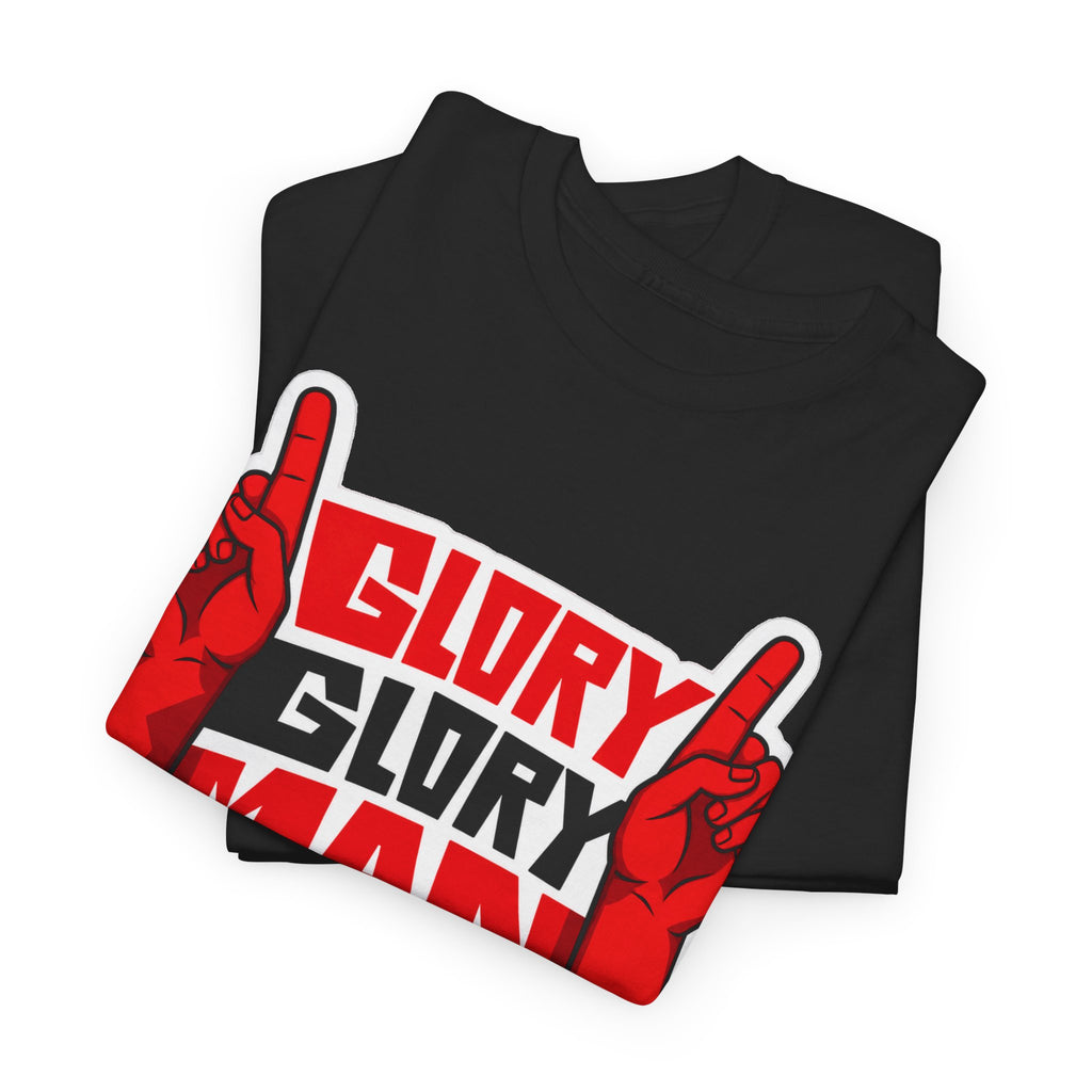 Glory Glory Man United T-Shirt — Retro Red Football Fan Tee