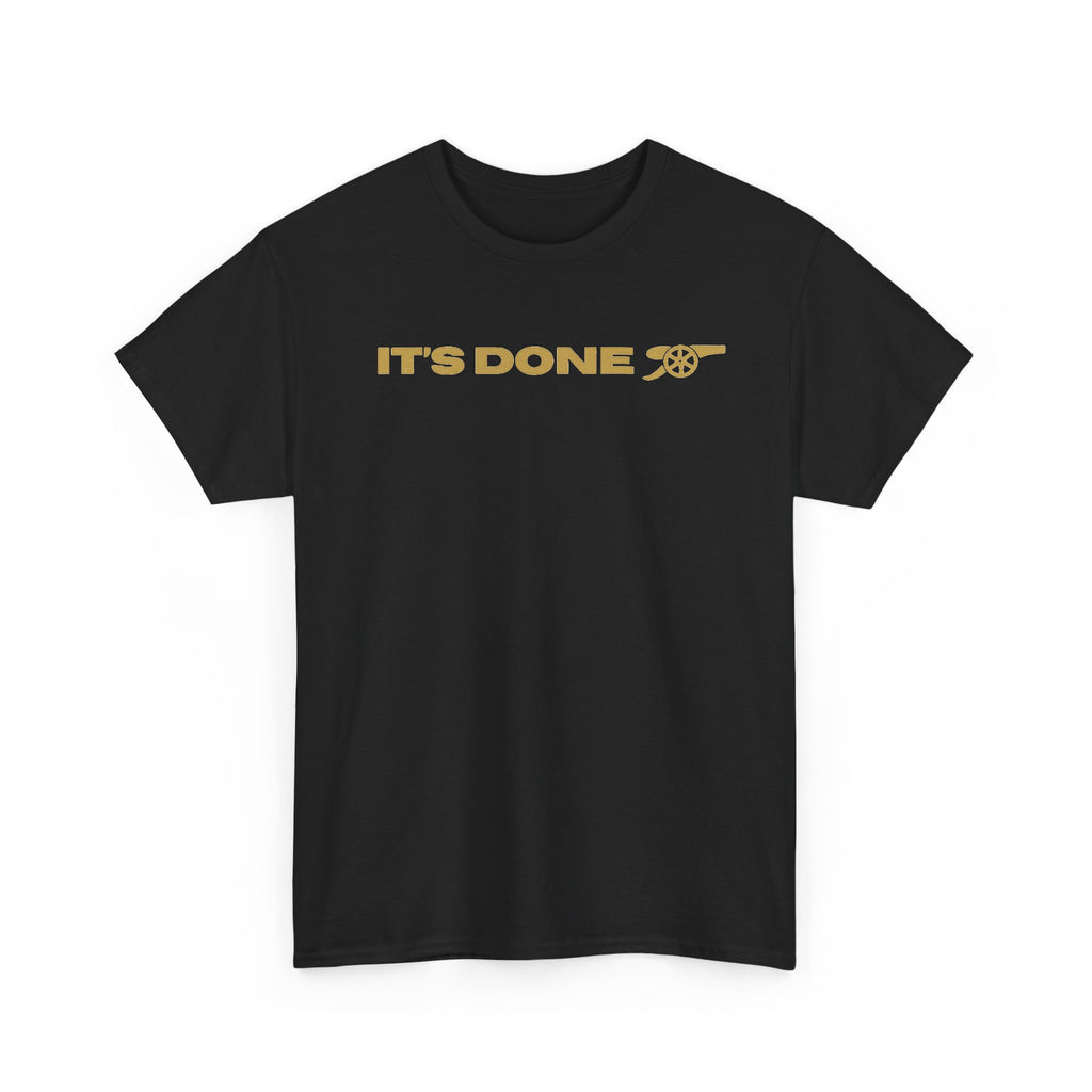 It's Done Arsenal Champions T-Shirt – Minimalist Gold Script Tee