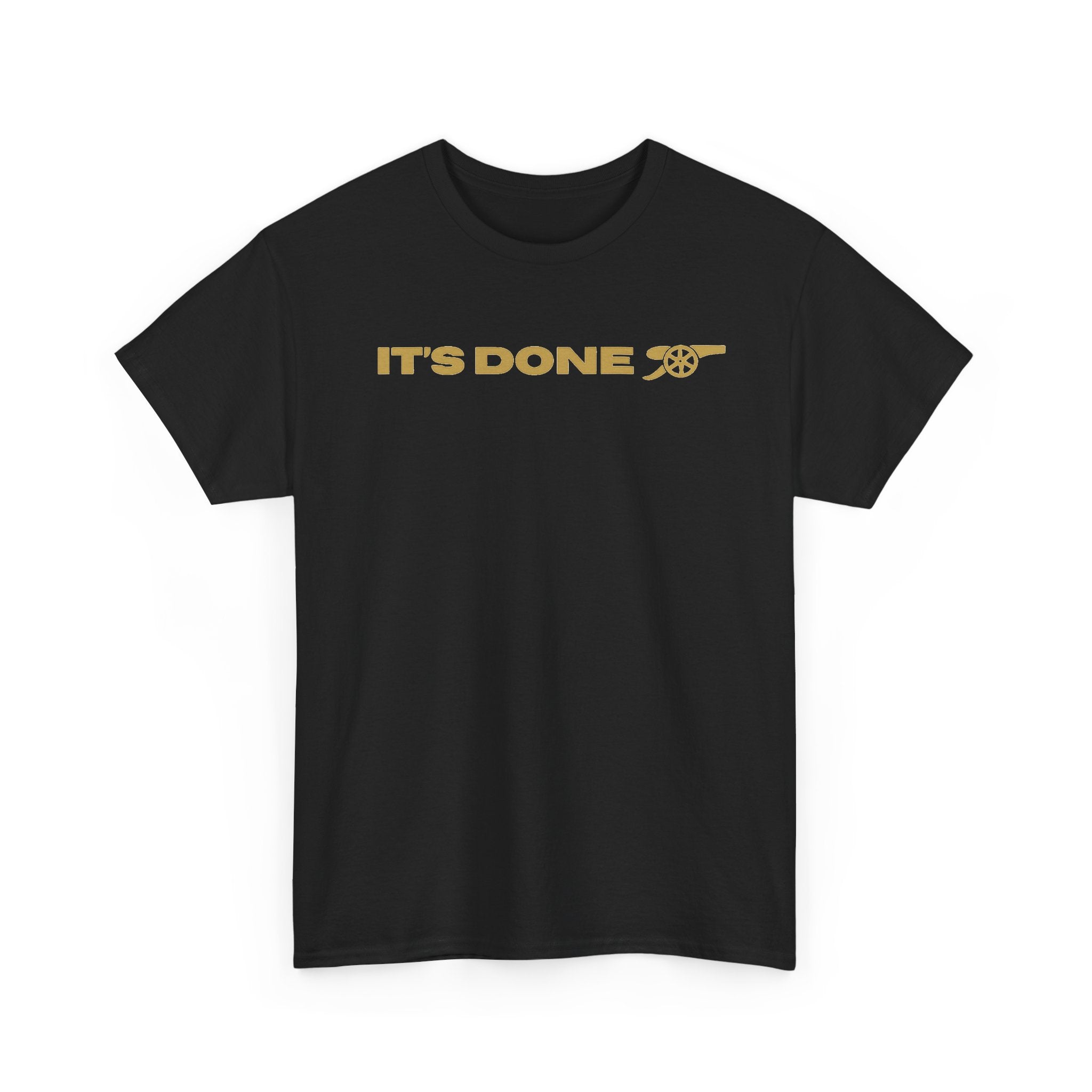 It's Done Arsenal Champions T-Shirt – Minimalist Gold Script Tee