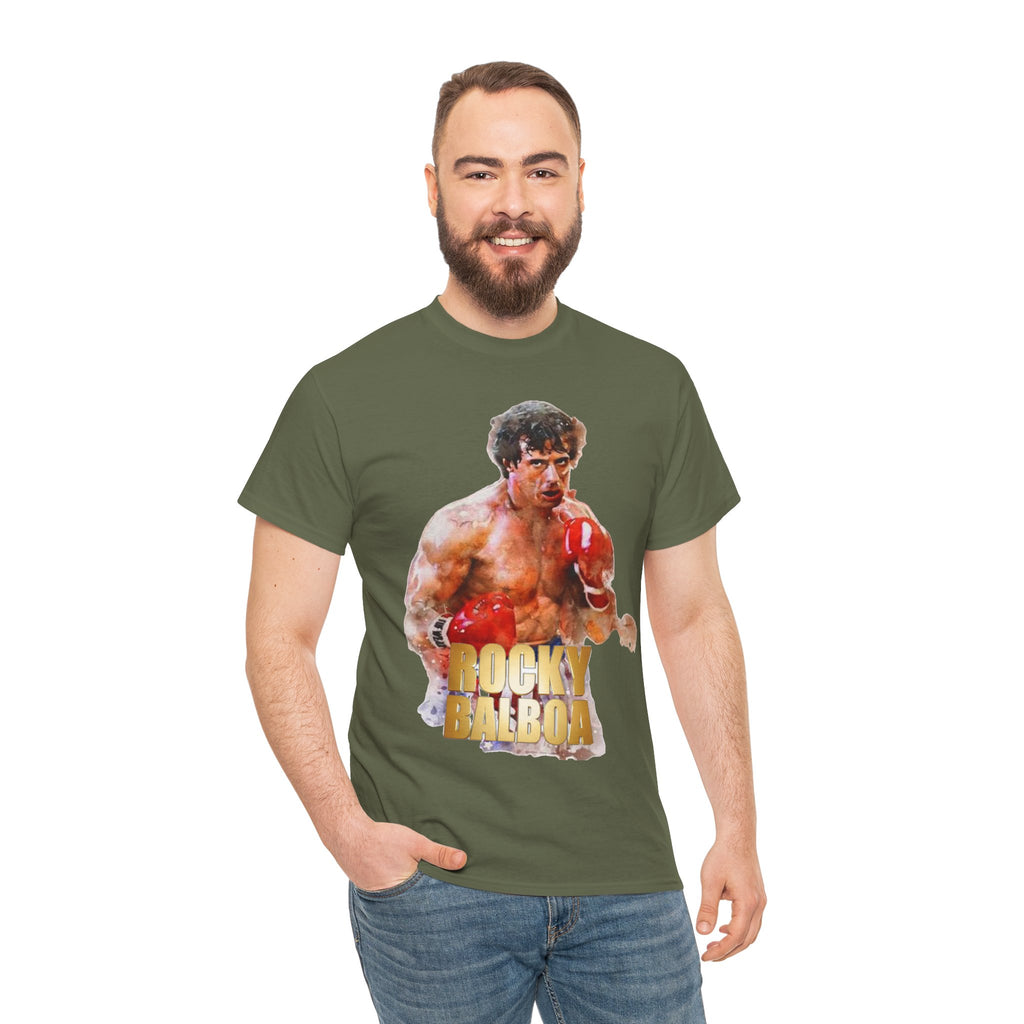 Boxing Rocky Balboa Graphic Tee – Retro Fighter Movie Shirt