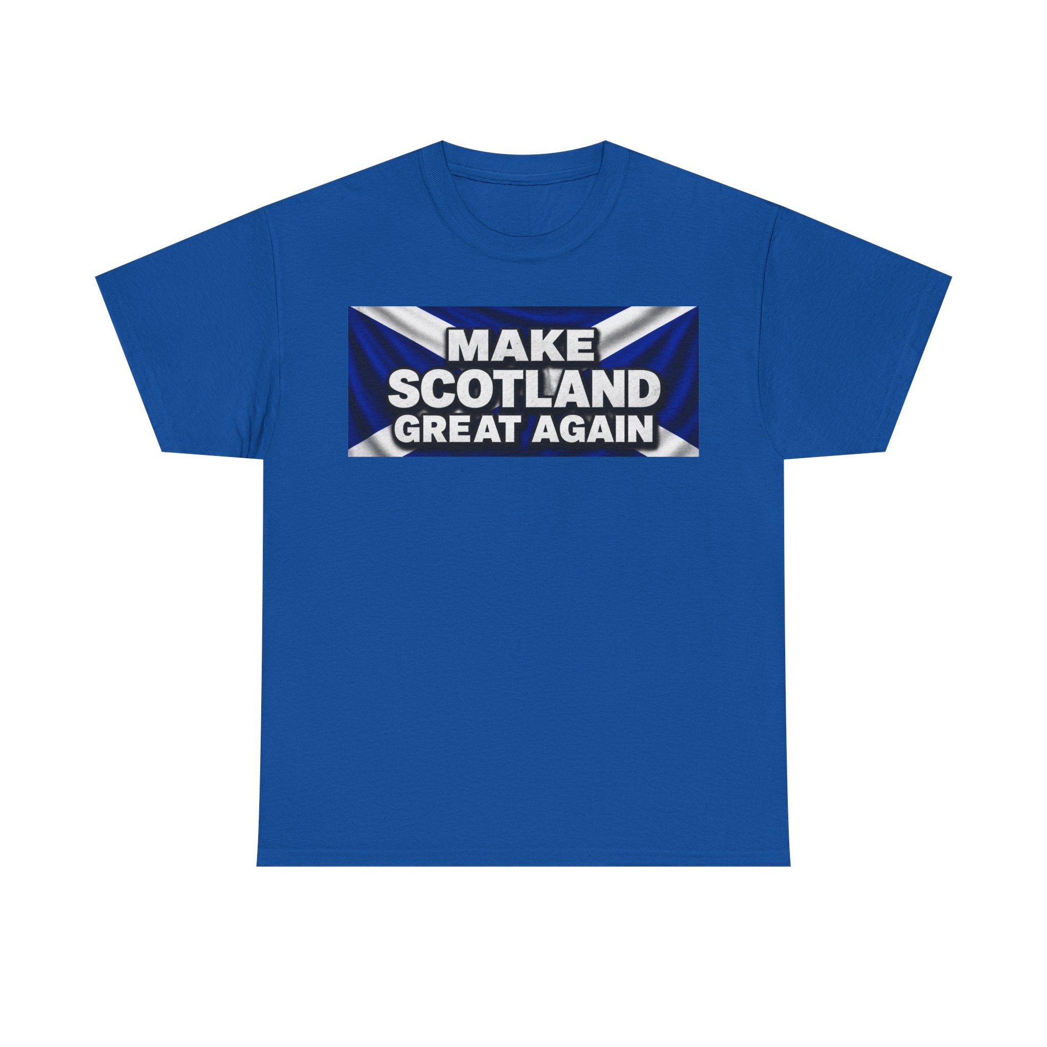 Make Scotland Great Again T‑Shirt — Scottish Flag Slogan Tee