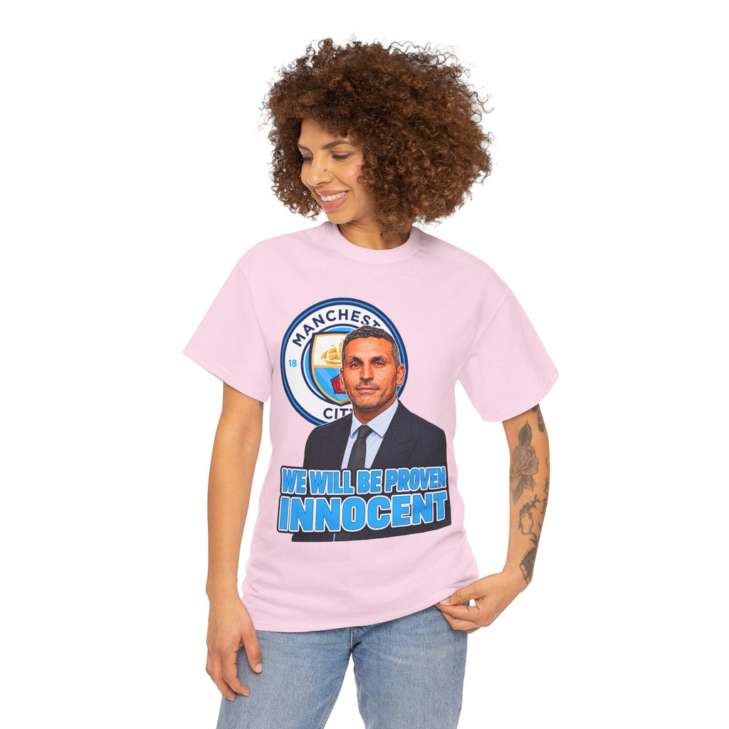 Manchester City “We Will Be Proven Innocent” Fan Cotton T-Shirt