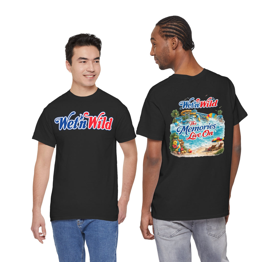 Wet'n Wild Beach Tee — "The Memories Live On" Retro Island Graphic Shirt