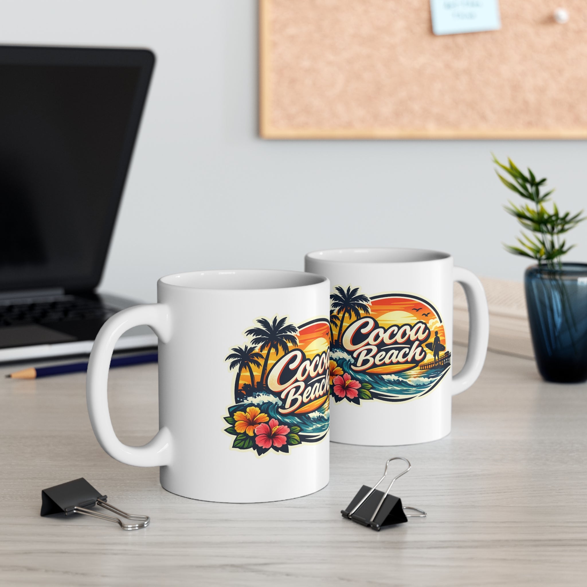 Cocoa Beach Ceramic Coffee Cups, 11oz, 15oz