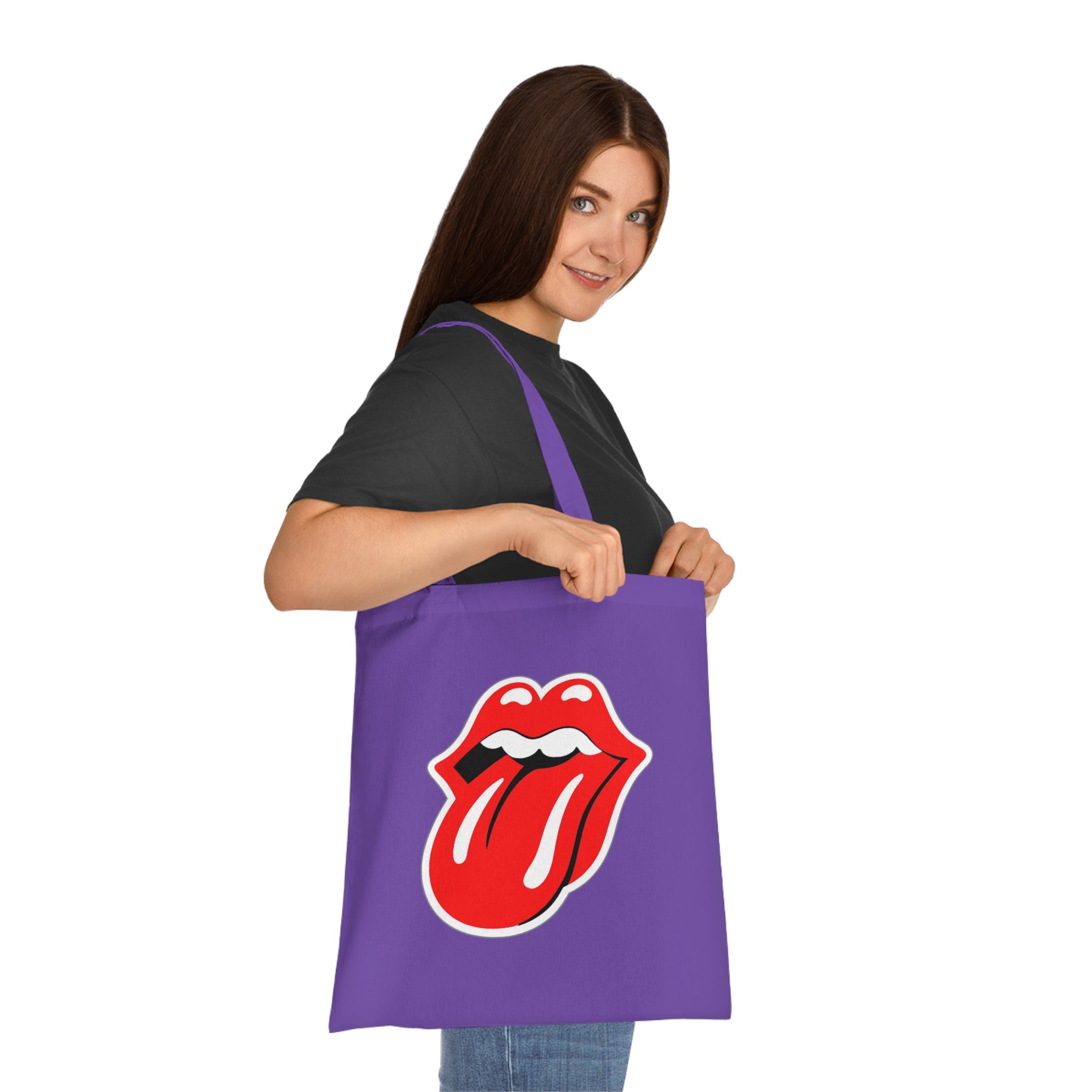 Rock Red Tongue Graphic Tote Bag