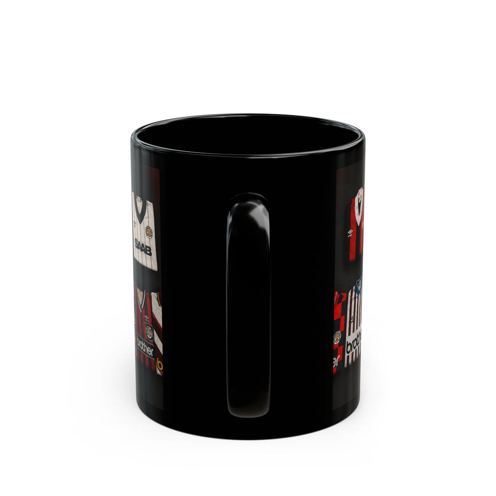 Manchester City Retro Away Football Kit Collage Mug — Vintage Soccer Jersey Coffee Cup (11oz/15oz)