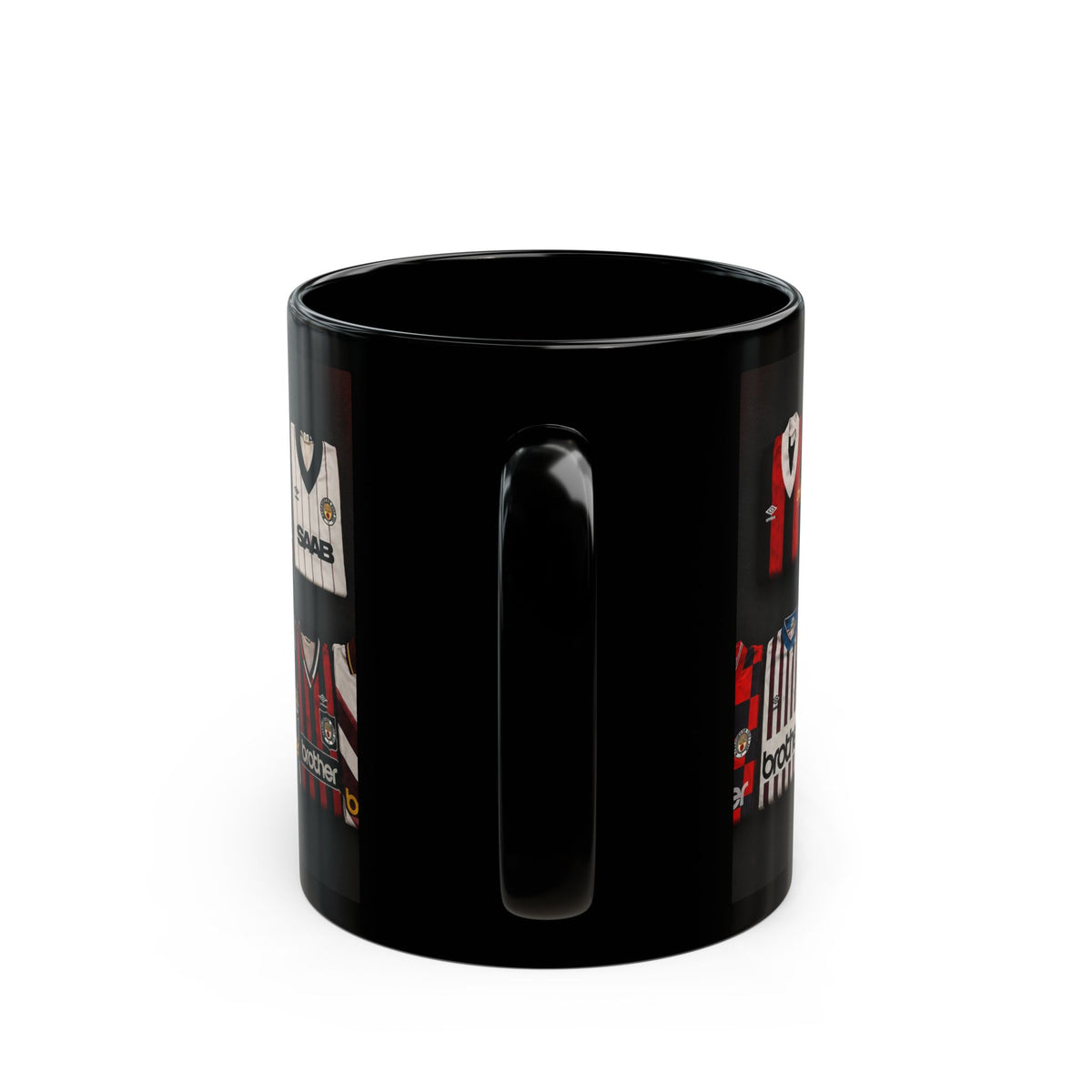 Manchester City Retro Away Football Kit Collage Mug — Vintage Soccer Jersey Coffee Cup (11oz/15oz)