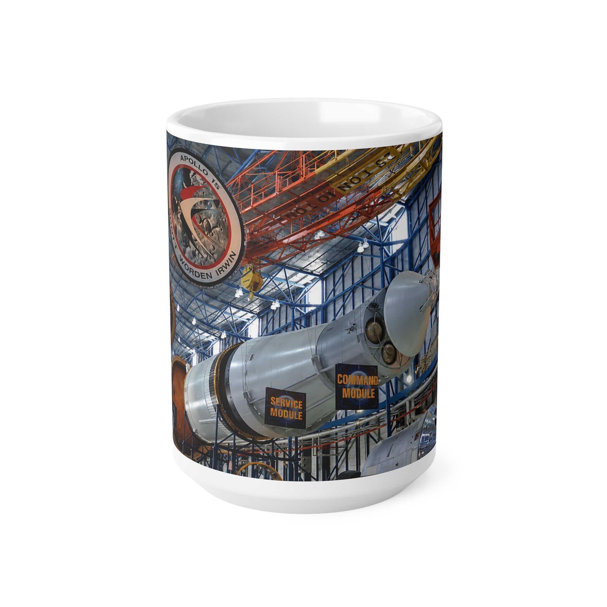 Space Shuttle Exhibit Ceramic Mug — NASA Apollo Patch Gallery Coffee Cup (11oz & 15oz)
