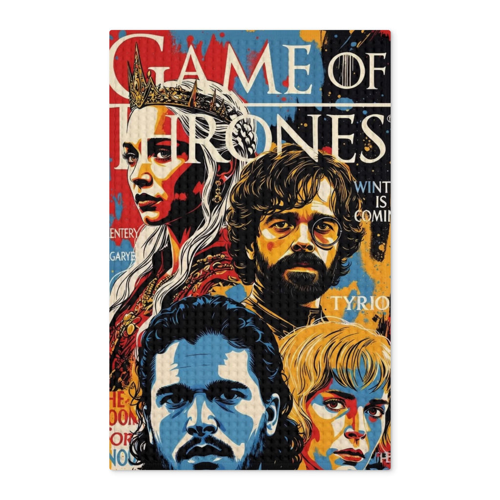 Game of Thrones Inspired Tea Towel — Fantasy Series Collage Double-Sided Waffle Weave